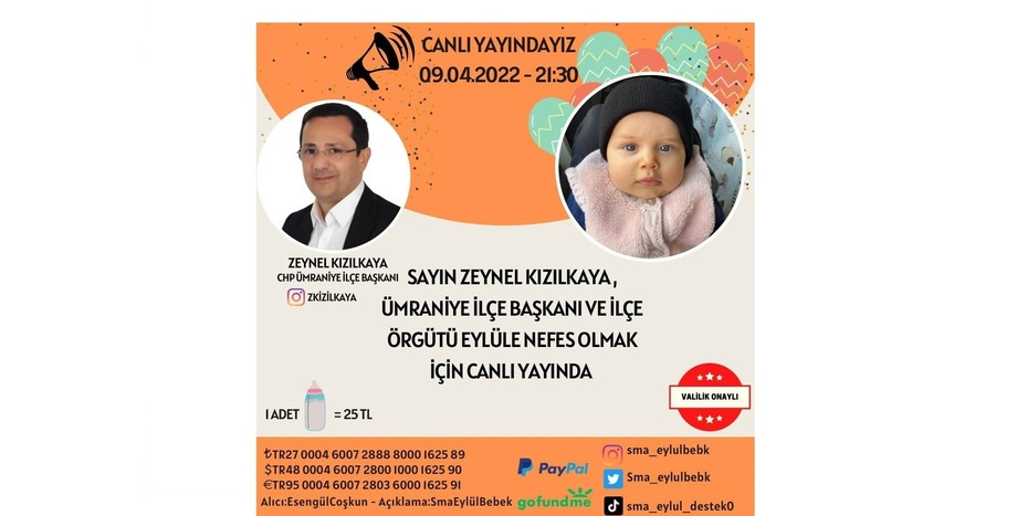 CHP Ümraniye İlçe Başkanımız Zeynel Kızılkaya ve CHP Ümraniye İlçe Örgütümüz ile birlikte minik Eylül'e nefes olmak için canlı yayındayız.