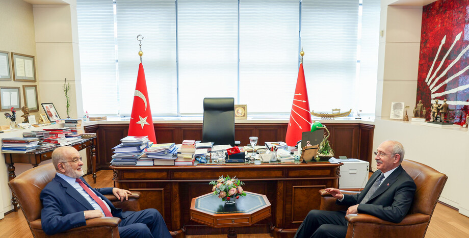 CHP Genel Başkanı Kemal Kılıçdaroğlu, SP Genel Başkanı Temel Karamollaoğlu’nu Kabul Etti