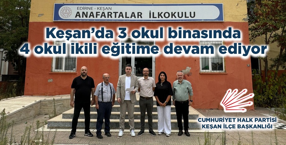 Keşan’da 3 okul binasında 4 okul ikili eğitime devam ediyor