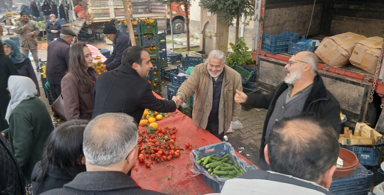 chp,konya,doğanhisar,pazarziyareti