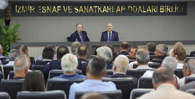 Kemal Kılıçdaroğlu İzmir esnaf ziyareti,CHP esnaf bakanlığı vaadi,üç harfli zincir marketler,Halk Bankası ucuz kredi esnaf,Kemal Kılıçdaroğlu İzmir Esnaf Odaları Birliği