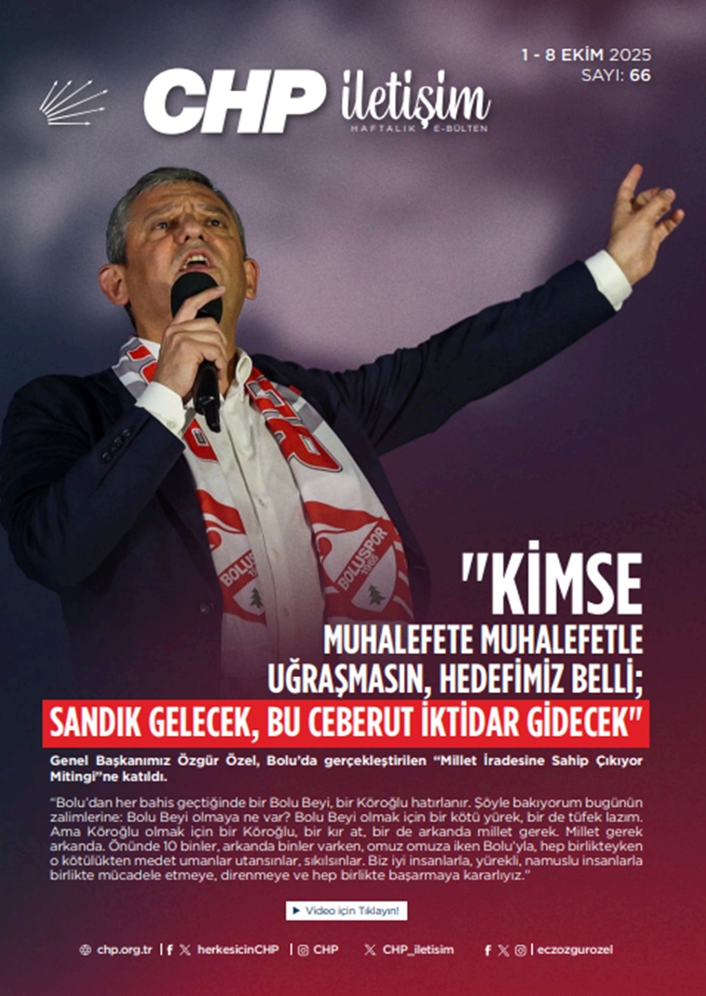 CHP İletişim Haftalık E-Bülten Sayı 66