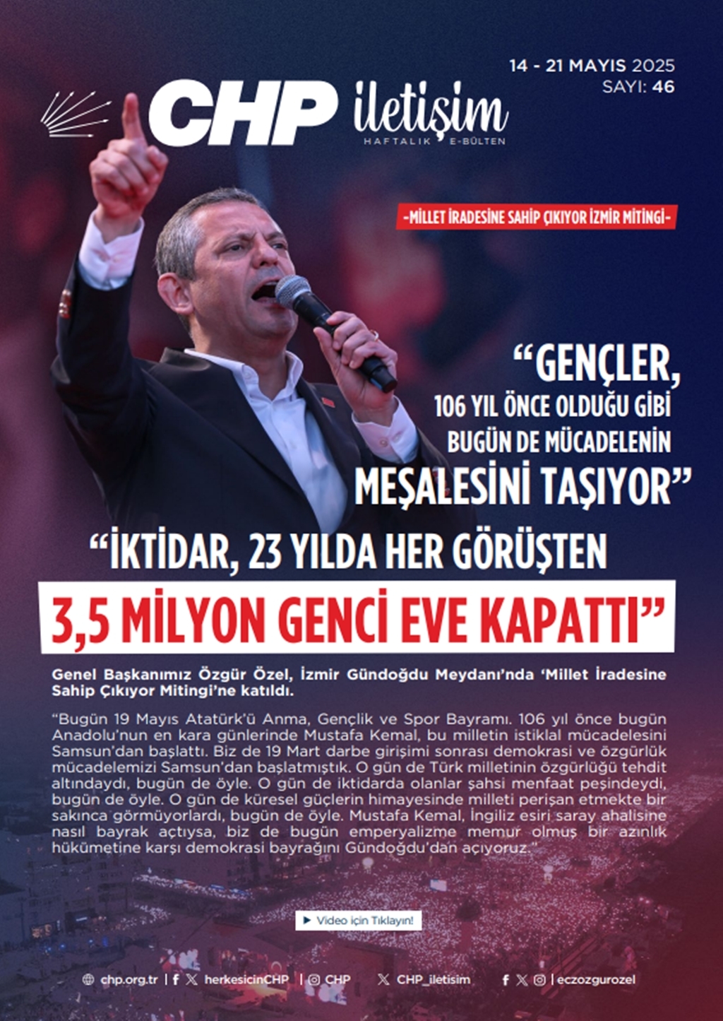CHP İletişim Haftalık E-Bülten Sayı 46