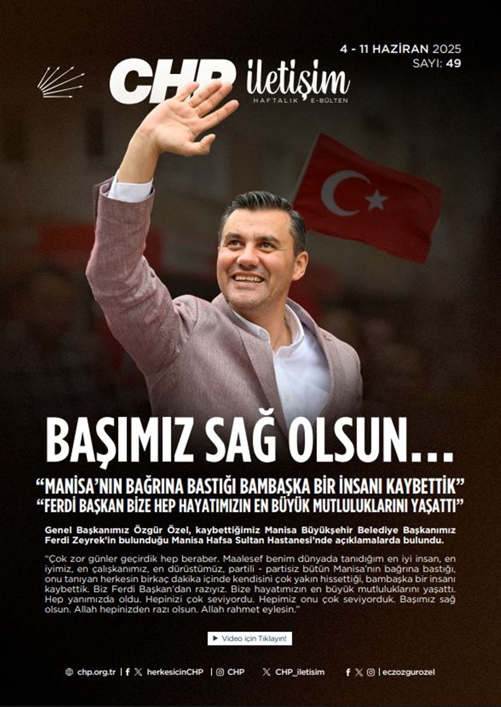 CHP İletişim Haftalık E-Bülten Sayı 49