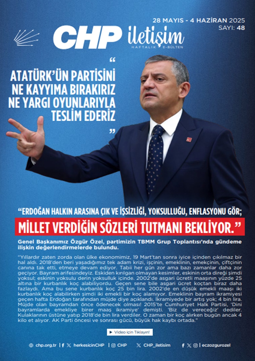 CHP İletişim Haftalık E-Bülten Sayı 48