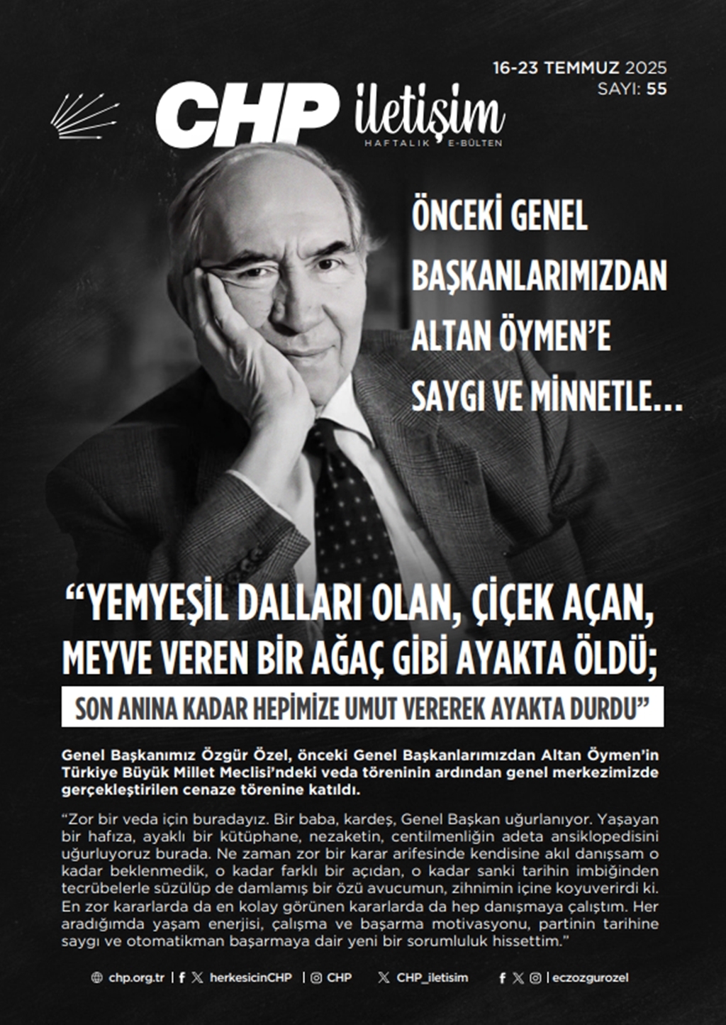 CHP İletişim Haftalık E-Bülten Sayı 55