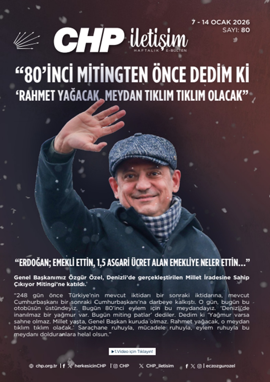 CHP İletişim Haftalık E-Bülten Sayı 80