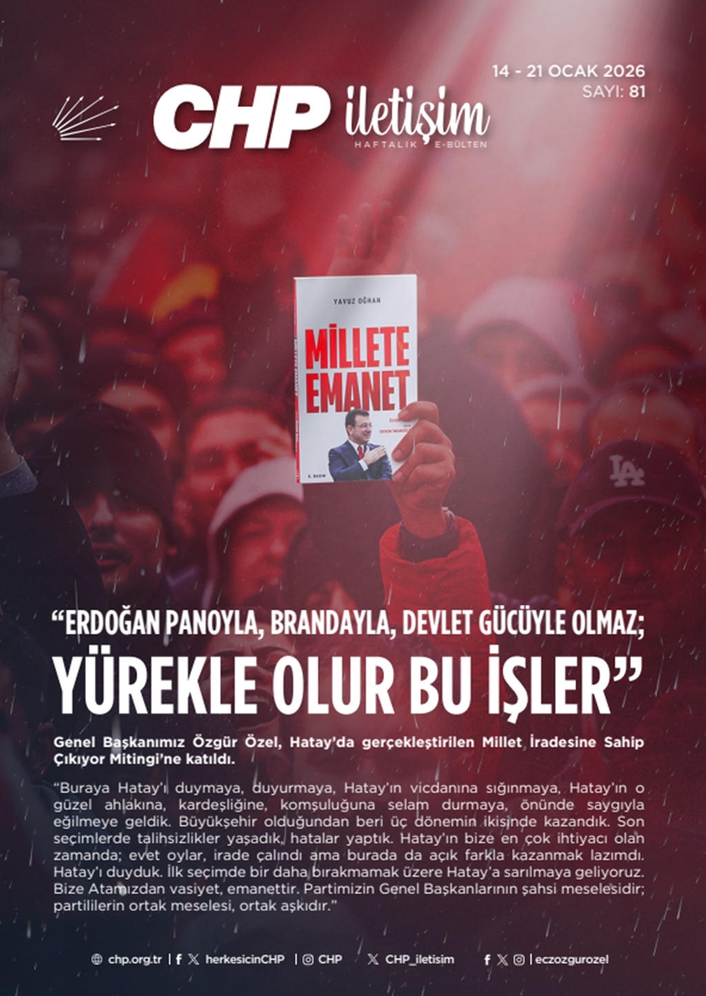 CHP İletişim Haftalık E-Bülten Sayı 81