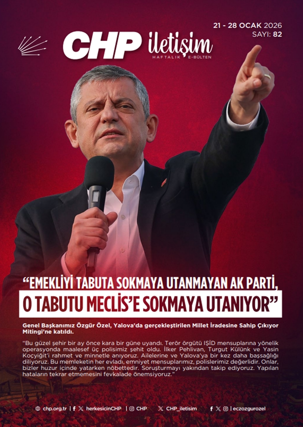 CHP İletişim Haftalık E-Bülten Sayı 82