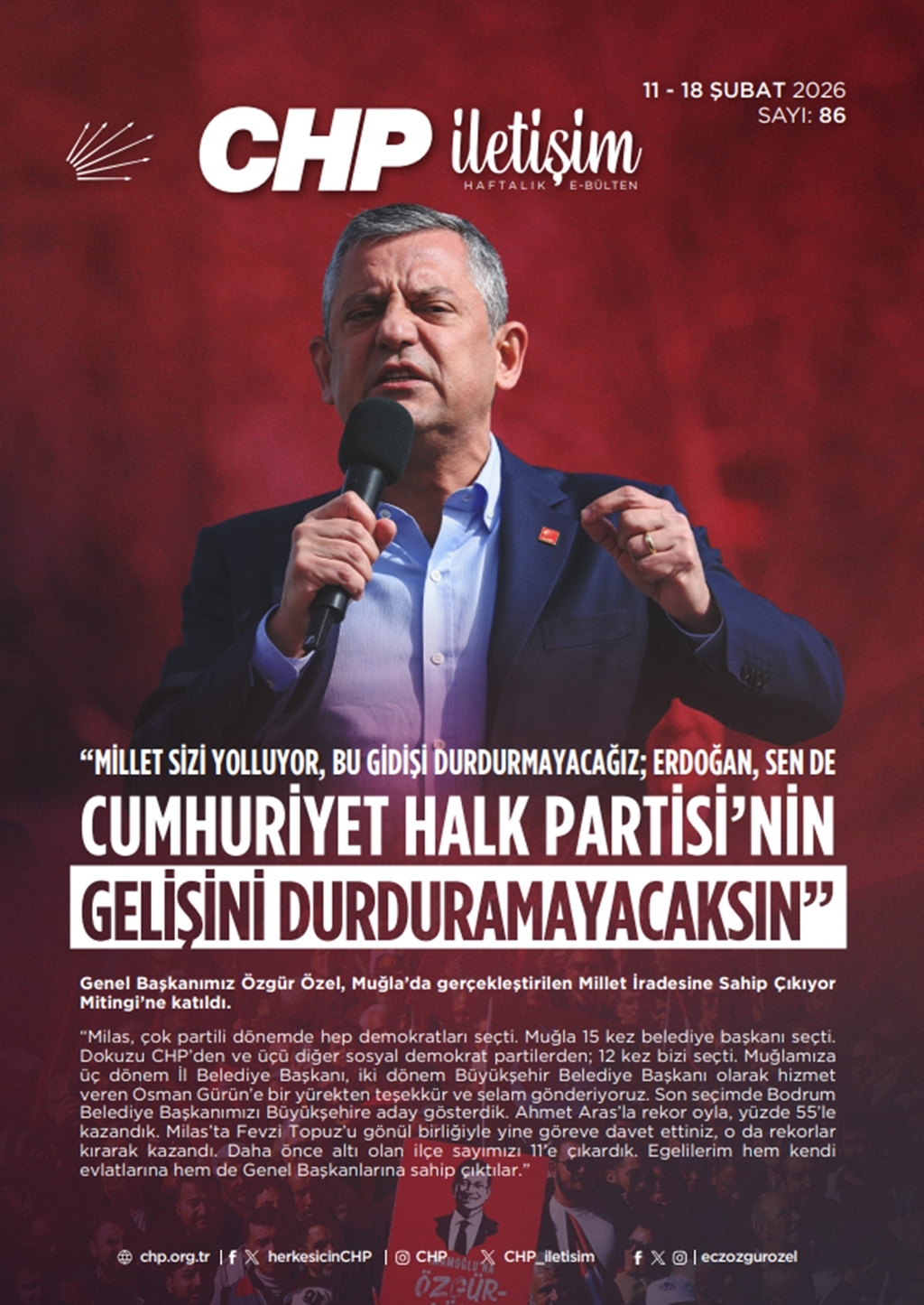 CHP İletişim Haftalık E-Bülten Sayı 86