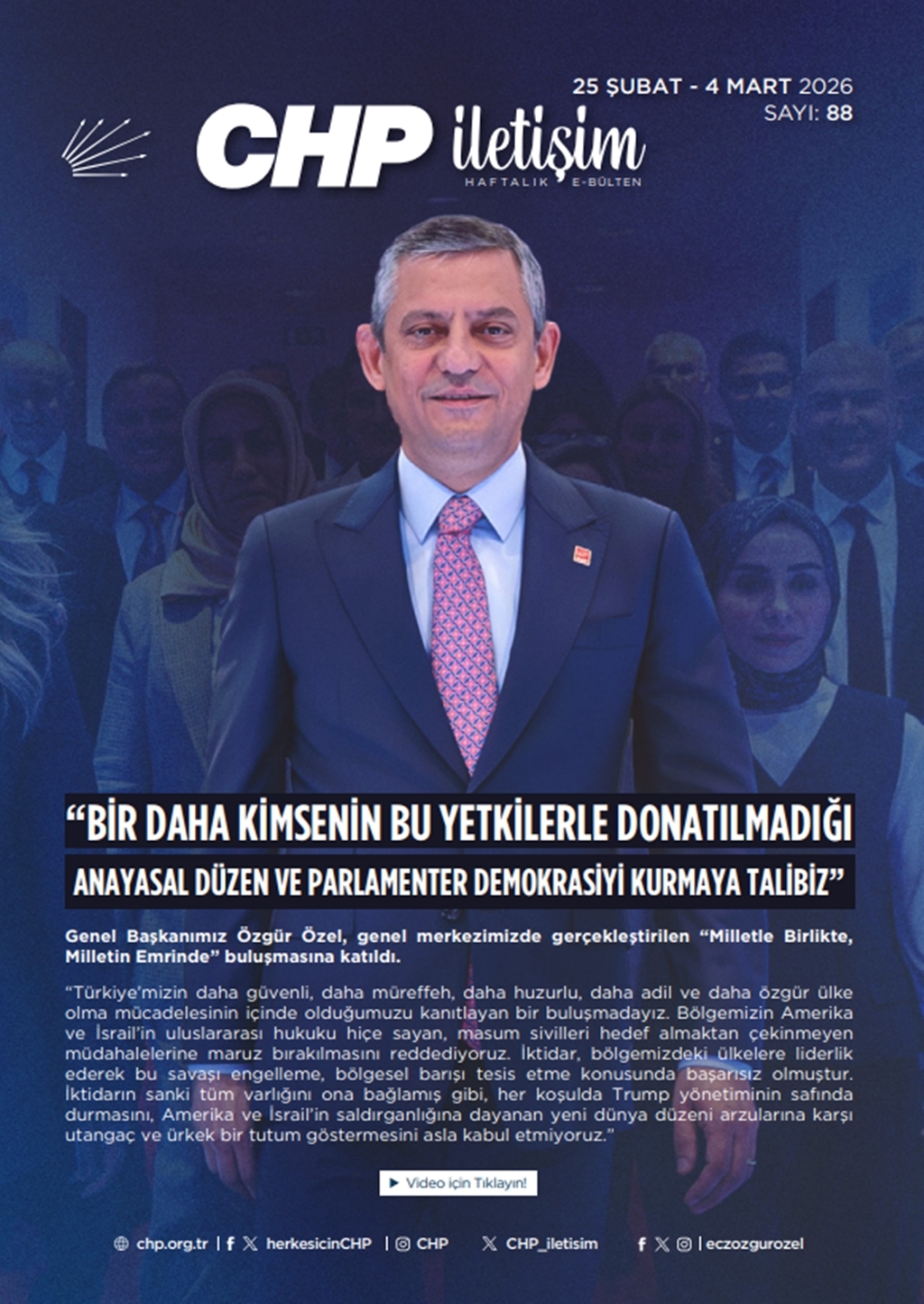 CHP İletişim Haftalık E-Bülten Sayı 88