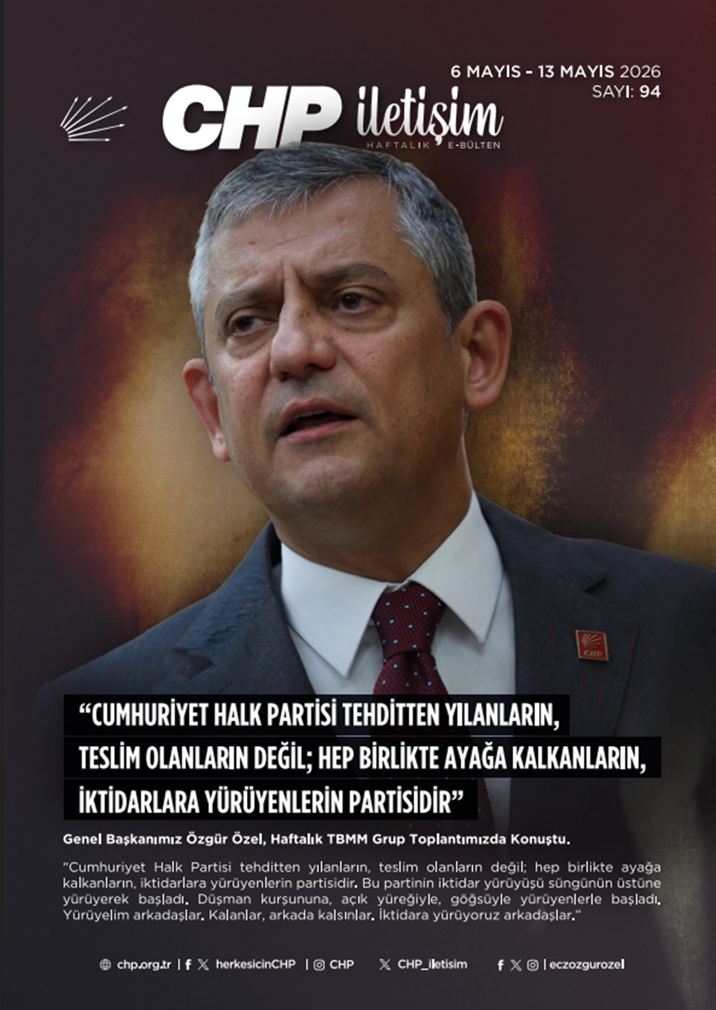 CHP İletişim Haftalık E-Bülten Sayı 94
