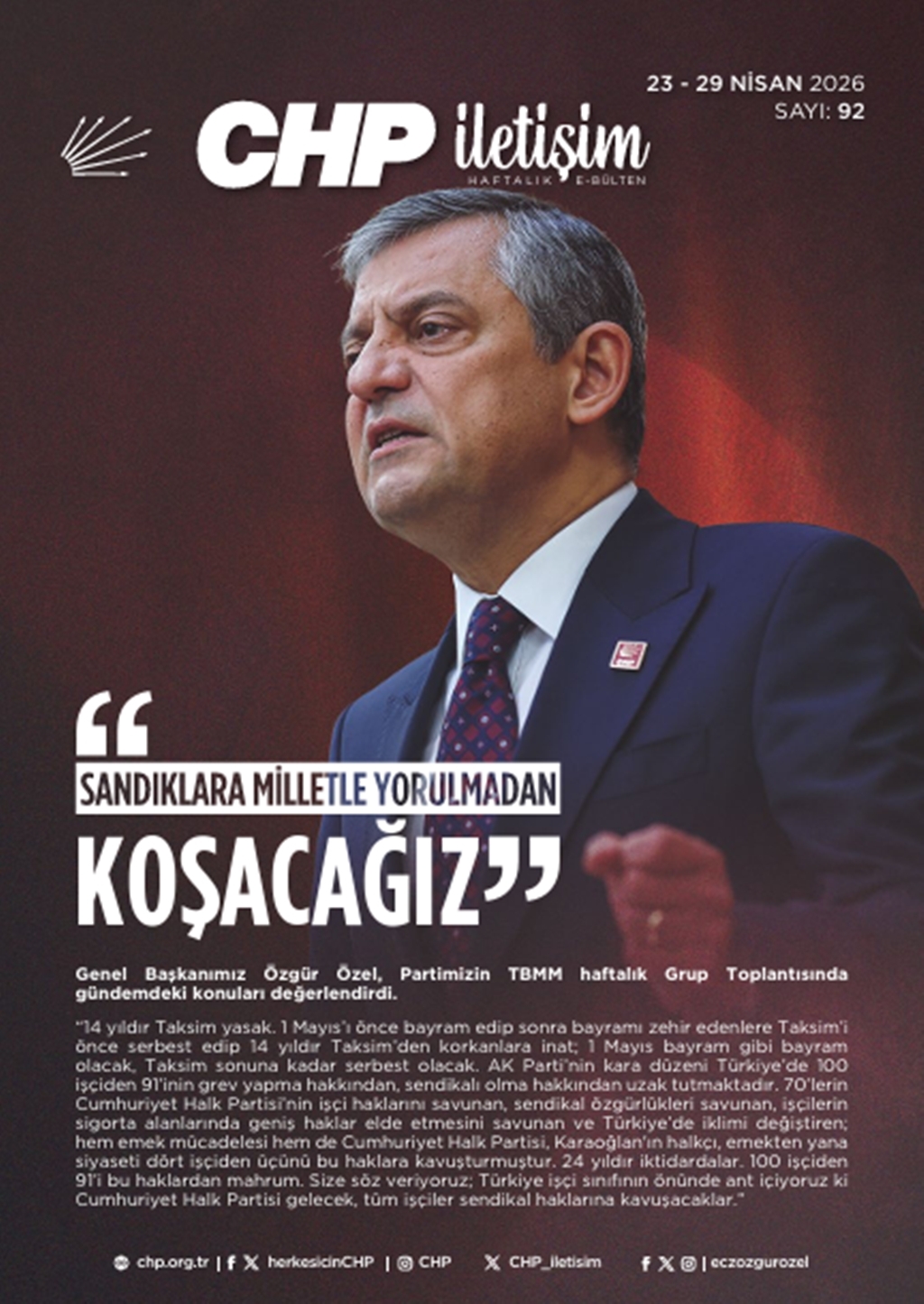 CHP İletişim Haftalık E-Bülten Sayı 92